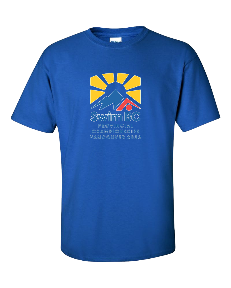 2022 Swim BC Provincial Championships T-Shirt with Names on the Back