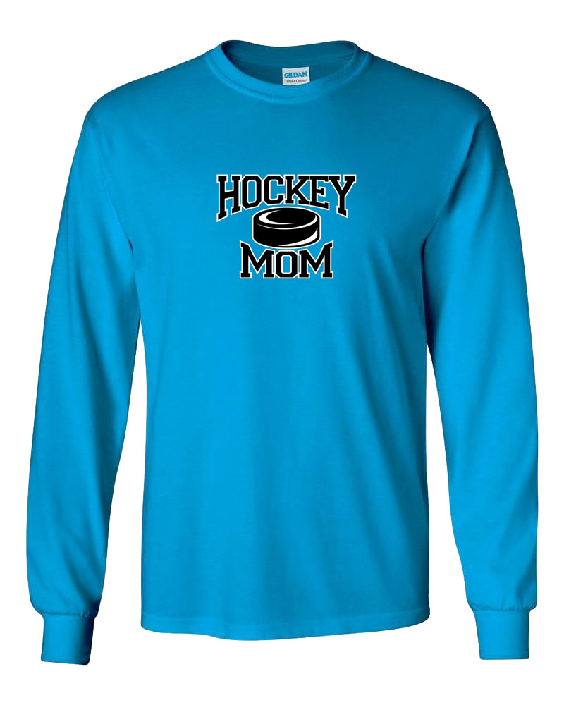 Hockey Mom With Puck Long Sleeve T-Shirt
