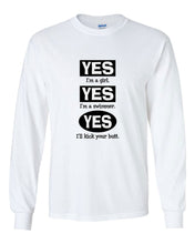 Yes I Am A Girl Yes I Am A Swimmer Long Sleeve T-Shirt